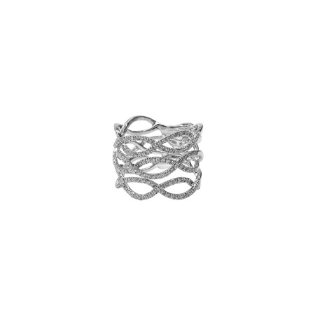 Bague Isabelle Barrier en or blanc et diamants naturels, taille 55